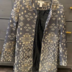 H&M blazer long sleeve open print